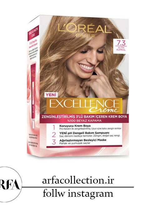 کیت رنگ مو بلوند تیره لورآل شماره 7.3 سری Excellence
