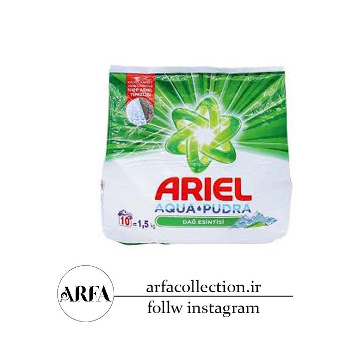 پودر ماشین لباسشویی آریل Aqua Pudra با رایحه نسیم کوهستانی 1.5 کیلوگرم