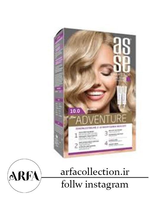 کیت رنگ مو آس سه Asse مدل ADVENTURE شماره 7.1 رنگ قهوه ای خاکستری