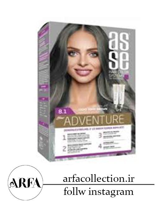 کیت رنگ مو آس سه Asse مدل ADVENTURE شماره 9.0 رنگ بلوند تیره