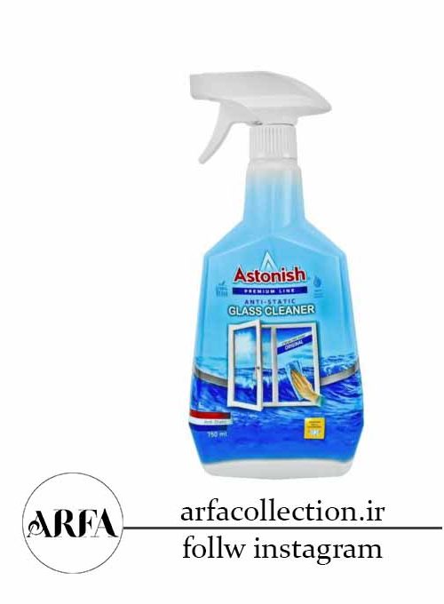 اسپری شیشه پاک کن آنتی استاتیک آستونیش با رایحه اقیانوس 750 میل