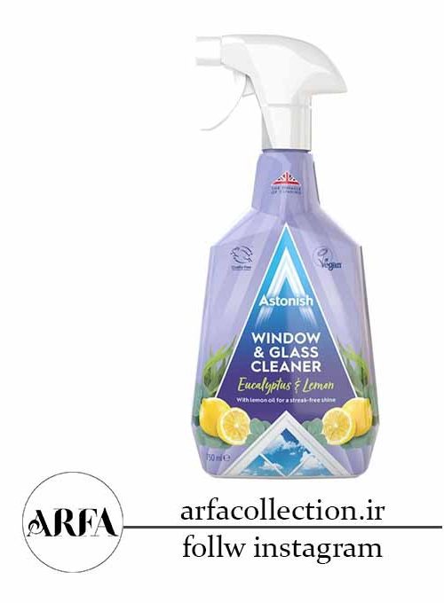 اسپری شیشه پاک کن استونیش با رایحه اکالیپتوس و لیمو 750 میل