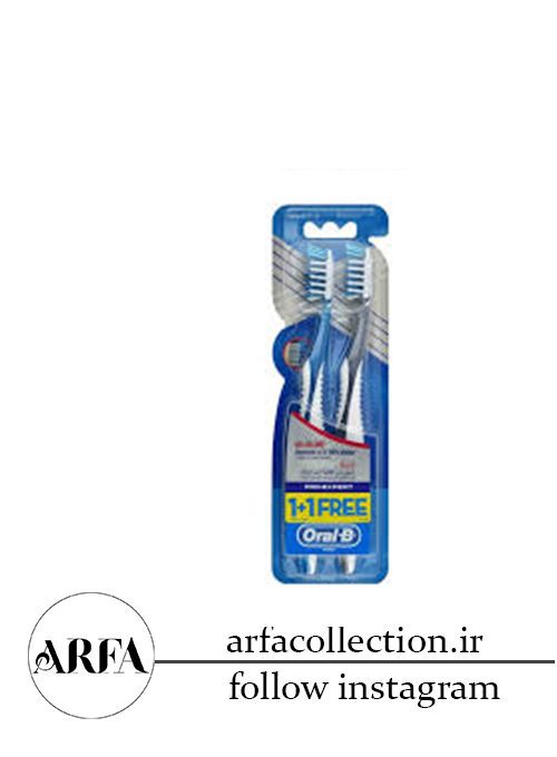 مسواک اورال بی مدل Criss Cross Deep Clean با برس متوسط بسته 2 عددی