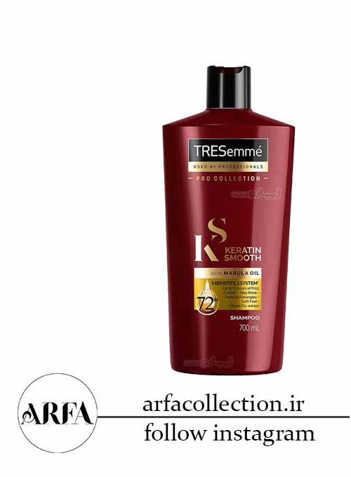 شامپو ترزمه مدل Keratin Smooth حاوی کراتین و روغن مارولا مناسب انواع مو 700 میل