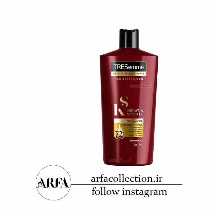 شامپو ترزمه مدل Keratin Smooth حاوی کراتین و روغن مارولا مناسب انواع مو 700 میل