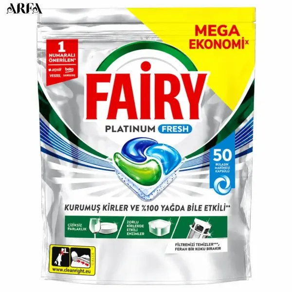 قرص ماشین ظرفشویی فیری مدل Fresh بسته 50 عددی