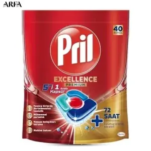 قرص ماشین ظرفشویی پریل 5 در 1 مدل Excellence بسته 40 عددی