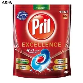 قرص ماشین ظرفشویی پریل 4 در 1 مدل Excellence بسته 60 عددی