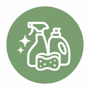 Sage Green Cleaning Supplies Icon